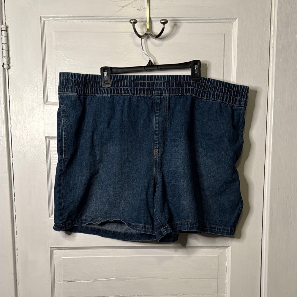 Plus Size Blue Denim Shorts